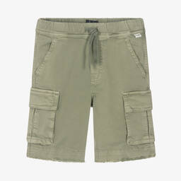 Il Gufo-Boys Khaki Green Cargo Shorts | Childrensalon Outlet