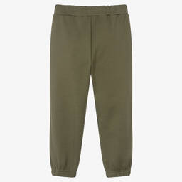 Il Gufo-Boys Khaki Green Cotton Jersey Joggers | Childrensalon Outlet