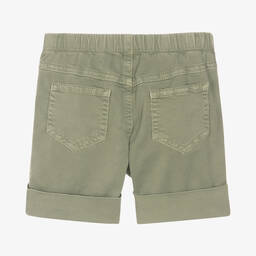 Il Gufo-Boys Khaki Green Cotton Shorts | Childrensalon Outlet