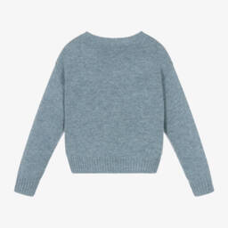 Il Gufo-Boys Light Blue Bear Jumper | Childrensalon Outlet