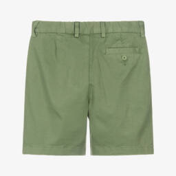 Il Gufo-Boys Lightweight Green Twill Shorts | Childrensalon Outlet