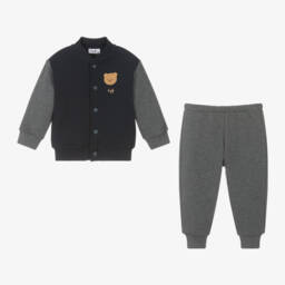 Il Gufo-Boys Navy and Grey Tracksuit | Childrensalon Outlet