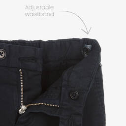 Il Gufo-Синие хлопковые шорты-бермуды | Childrensalon Outlet