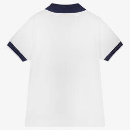 Il Gufo-Boys Navy Blue Cotton Piqué Polo Shirt | Childrensalon Outlet