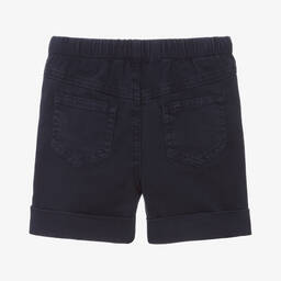 Il Gufo-Boys Navy Blue Cotton Shorts | Childrensalon Outlet