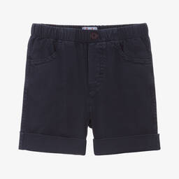 Il Gufo-Boys Navy Blue Cotton Shorts | Childrensalon Outlet