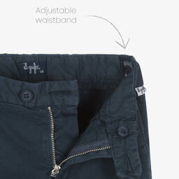 Il Gufo-Boys Navy Blue Cotton Shorts | Childrensalon Outlet