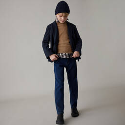 Il Gufo-Синий блейзер в тонкую полоску | Childrensalon Outlet