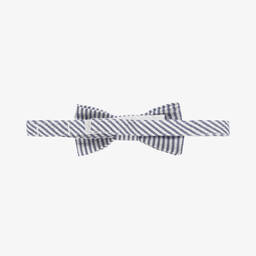 إيل غوفو-ربطة عنق قطن مقلم لون كحلي وأبيض للأولاد | Childrensalon Outlet