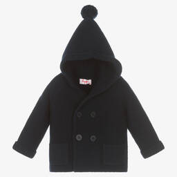 Il Gufo-Синий шерстяной кардиган для мальчиков | Childrensalon Outlet