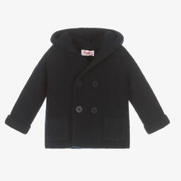 Il Gufo-Синий шерстяной кардиган для мальчиков | Childrensalon Outlet