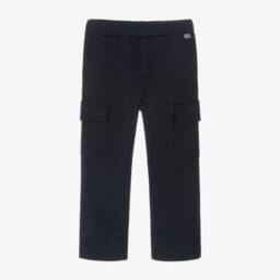 Il Gufo-Boys Navy Casual Cargo Trousers | Childrensalon Outlet