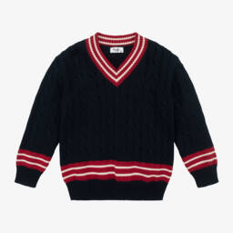 Il Gufo-Boys Navy Organic Cotton Jumper | Childrensalon Outlet