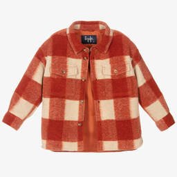 Il Gufo-Boys Orange Checked Jacket | Childrensalon Outlet