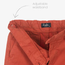 Il Gufo-Boys Terracotta Red Cotton Trousers | Childrensalon Outlet