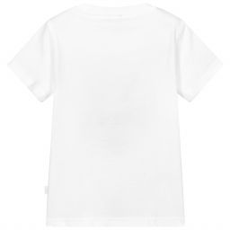 إيل غوفو-تيشيرت قطن جيرسي لون أبيض للأولاد | Childrensalon Outlet