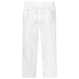 Il Gufo-Белые хлопковые брюки для мальчиков | Childrensalon Outlet