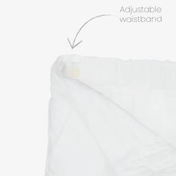 Il Gufo-Boys White Linen Shorts | Childrensalon Outlet