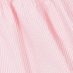 Il Gufo-Chic Pink & White Cotton Frock | Childrensalon Outlet