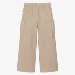 Il Gufo-Бежевые хлопковые брюки для девочек | Childrensalon Outlet