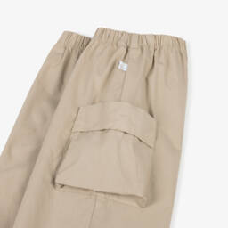 Il Gufo-Бежевые хлопковые брюки для девочек | Childrensalon Outlet