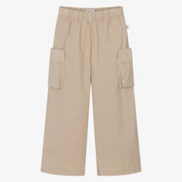 Il Gufo-Бежевые хлопковые брюки для девочек | Childrensalon Outlet