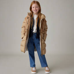 Il Gufo-Бежевый пуховик для девочек | Childrensalon Outlet