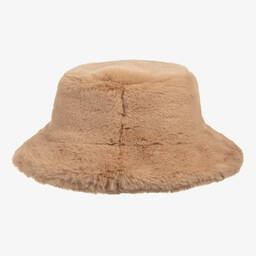 Il Gufo-Girls Beige Faux Fur Hat | Childrensalon Outlet