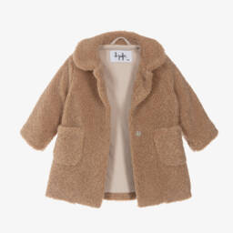 إيل غوفو-معطف تيدي فليس لون بيج للبنات | Childrensalon Outlet