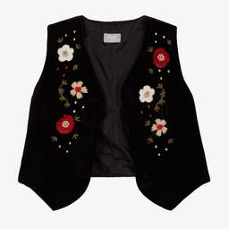 Il Gufo-جيلية مخمل لون أسود للبنات | Childrensalon Outlet