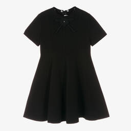 Il Gufo-Girls Black & White Milano Jersey Dress | Childrensalon Outlet