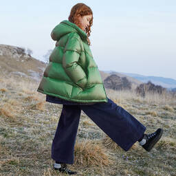 Il Gufo-Girls Blue Corduroy Culottes  | Childrensalon Outlet