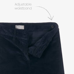 Il Gufo-Girls Blue Corduroy Culottes  | Childrensalon Outlet