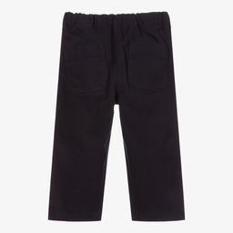 إيل غوفو-بنطلون قطن تويل لون كحلي للبنات | Childrensalon Outlet