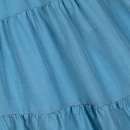 Il Gufo-Girls Blue Cupro Dress | Childrensalon Outlet