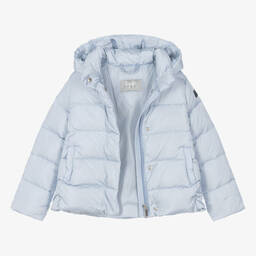 Il Gufo-Girls Blue Down Puffer Jacket | Childrensalon Outlet