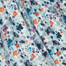 Il Gufo-Girls Blue Floral Cotton Dress | Childrensalon Outlet