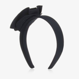 إيل غوفو-طوق للشعر قطن مزين بوردة لون كحلي للبنات | Childrensalon Outlet