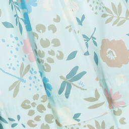 Il Gufo-Girls Blue Floral Cotton Skirt | Childrensalon Outlet