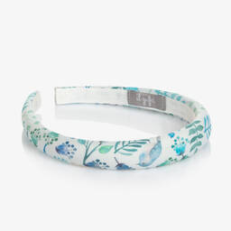Il Gufo-Girls Blue Floral Hairband | Childrensalon Outlet