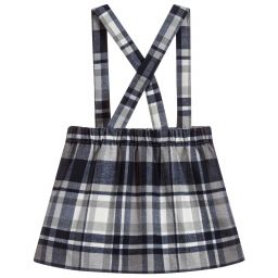 Il Gufo-Girls Blue Tartan Skirt | Childrensalon Outlet