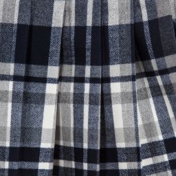 Il Gufo-Girls Blue Tartan Skirt | Childrensalon Outlet