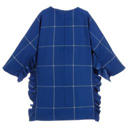 Il Gufo-Girls Blue Viscose Dress | Childrensalon Outlet