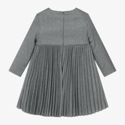 Il Gufo-Girls Charcoal Accordion Dress | Childrensalon Outlet