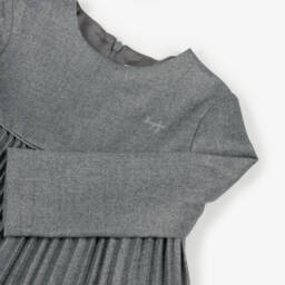 Il Gufo-Girls Charcoal Accordion Dress | Childrensalon Outlet