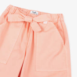 Il Gufo-Брюки из кораллового хлопкового твила для девочек | Childrensalon Outlet