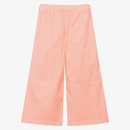 Il Gufo-Брюки из кораллового хлопкового твила для девочек | Childrensalon Outlet