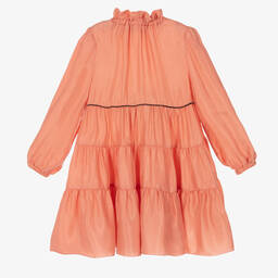 Il Gufo-Коралловое многоярусное платье для девочек | Childrensalon Outlet