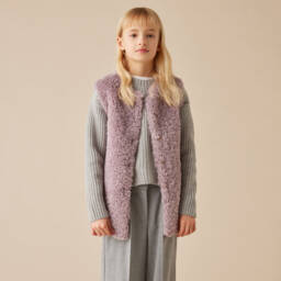 Il Gufo-Girls Cosy Grey Jumper | Childrensalon Outlet