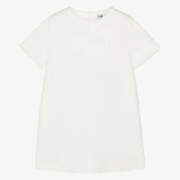 Il Gufo-Платье кремовое из миланского трикотажа для девочек | Childrensalon Outlet